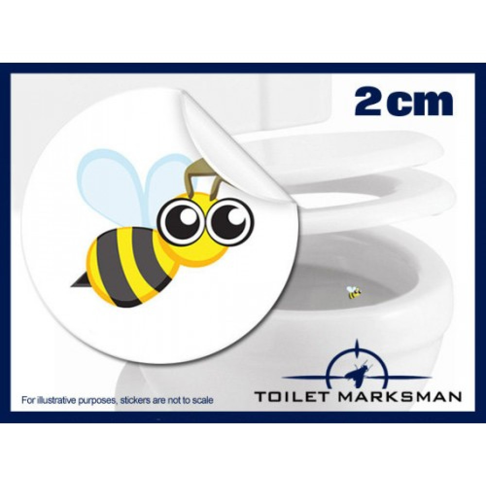 Bee Toilet Target Stickers 2cm