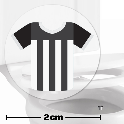Black And White Football Shirt Toilet Target Stickers 2cm