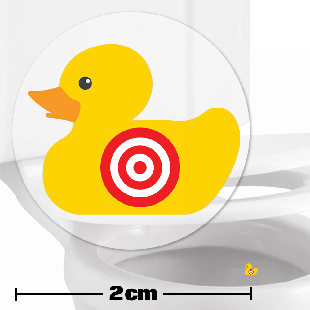 Fairground Duck Toilet Target Stickers 2cm
