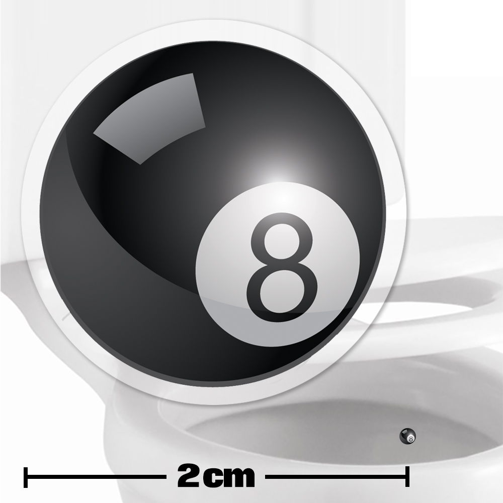 Pool Ball Toilet Target Stickers 2cm