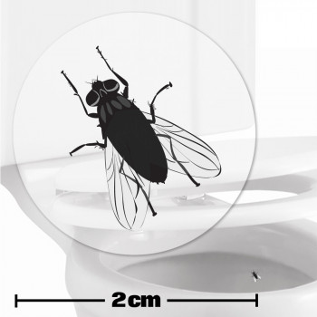Fly Toilet Target Stickers 2cm