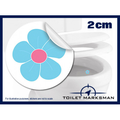 Flower Toilet Target Stickers 2cm