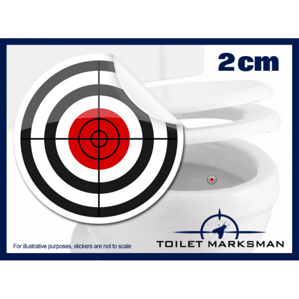 Crosshair Toilet Target Stickers 2cm